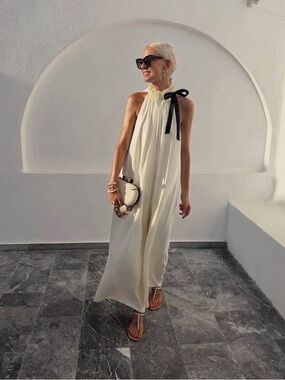 zara cream slip dress | Intimates & Sleepwear | Zara Satin Color:Set 8 Long Glitter A-Line Prom Drop: CW16 2026 Midi slip line hem.